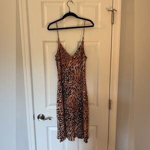 Leopard Print Spaghetti Strap Dress
